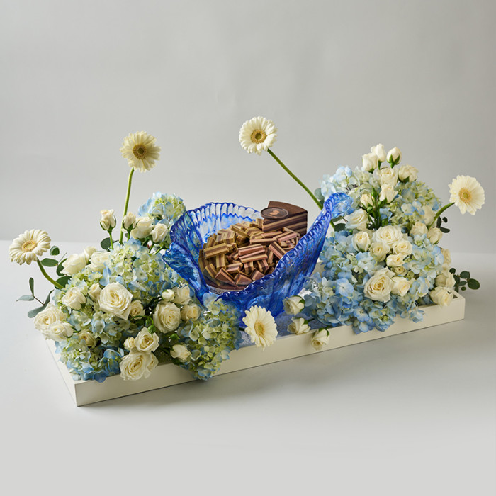 Lapis Floral Tray
